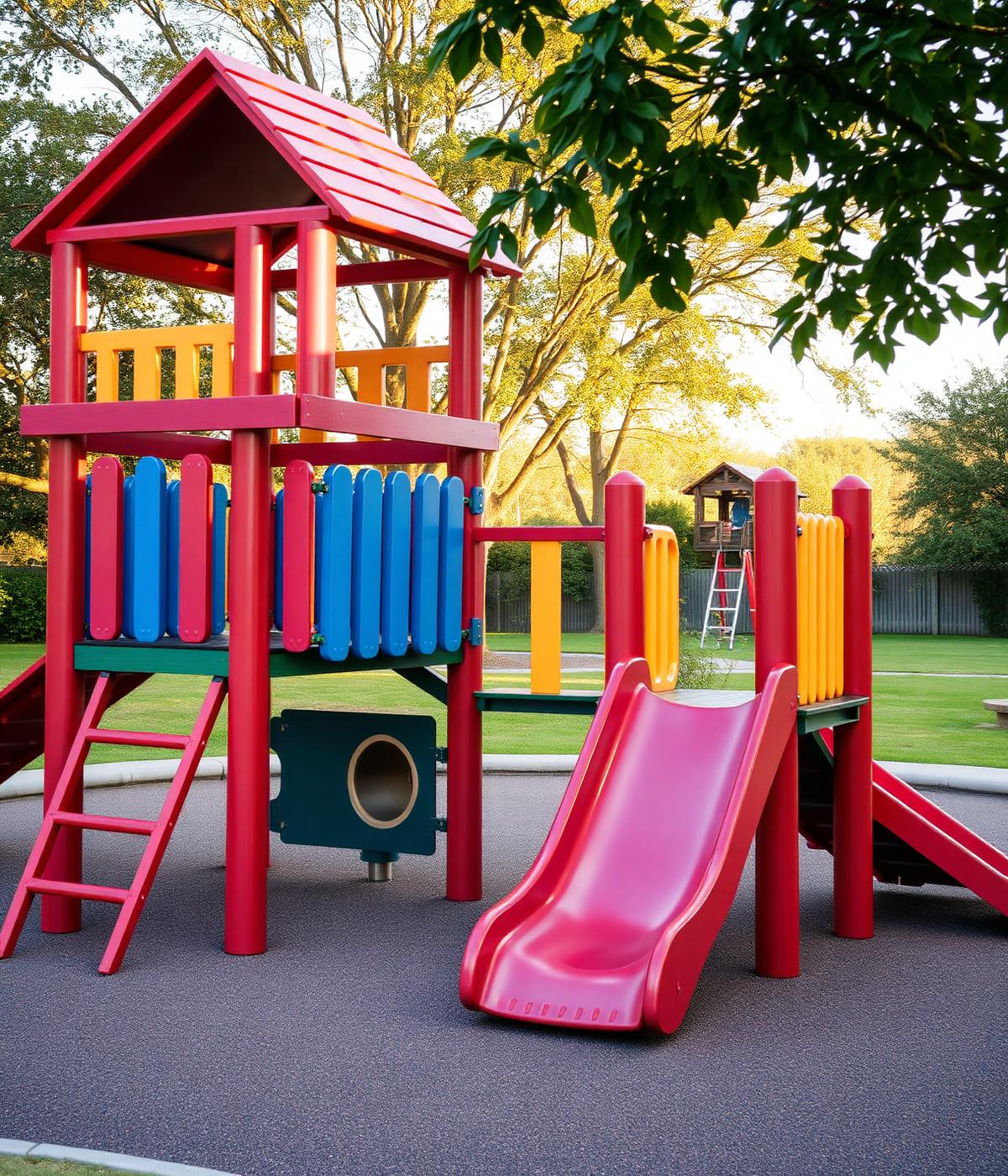 Colourful preschool playground